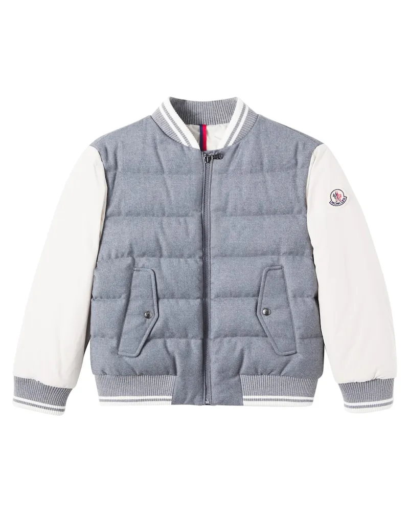 Moncler Daunenjacke Alvaro aus Wollflanell Grau