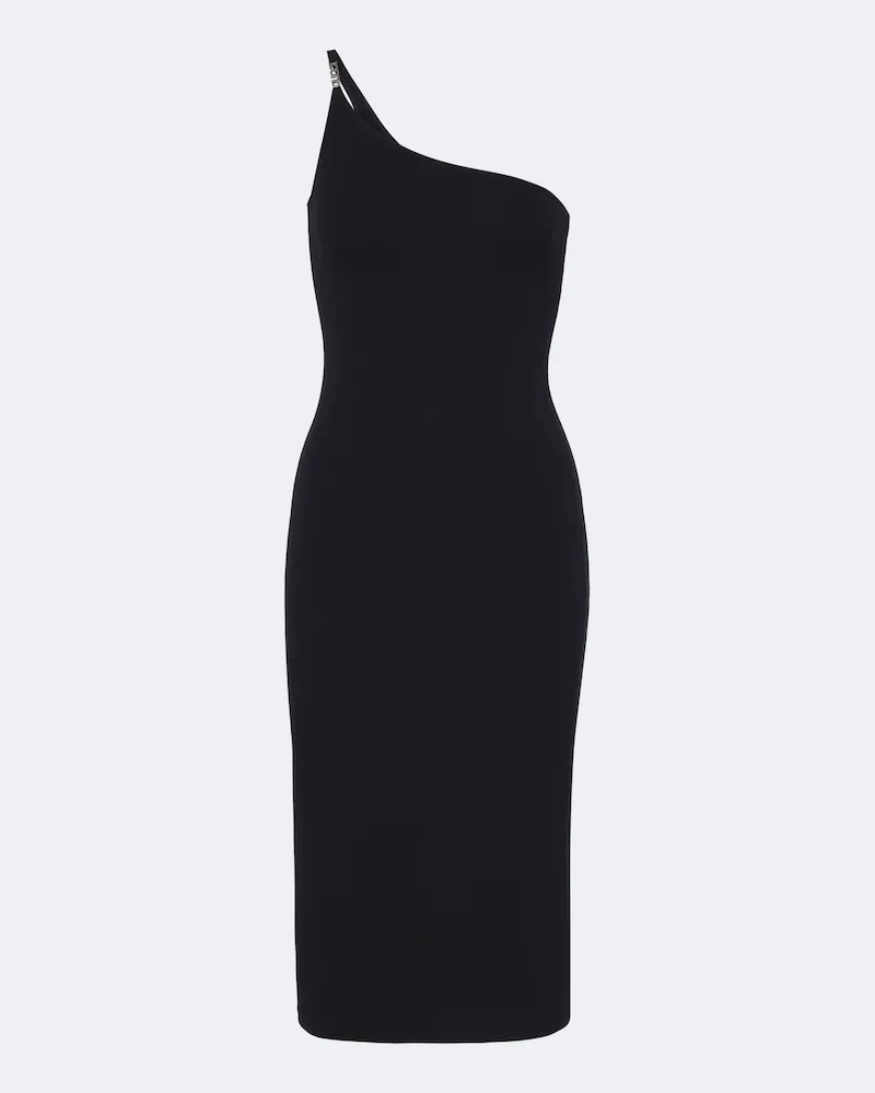 Gucci One-Shoulder-Midikleid aus Crêpe-Jersey Schwarz