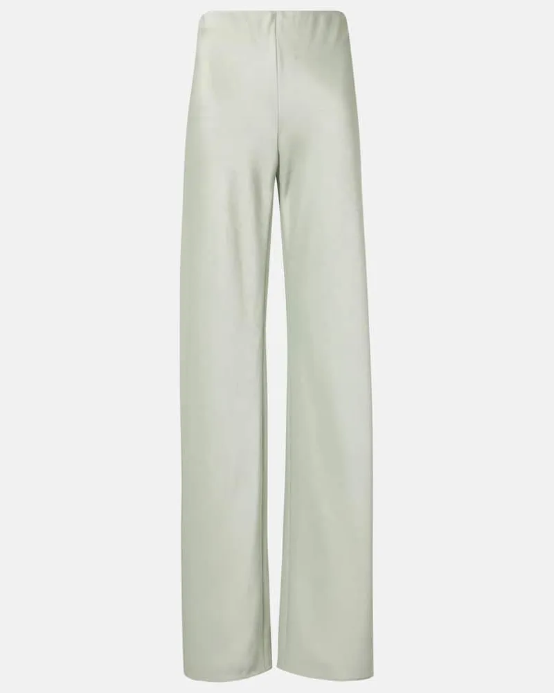 Vince Weite Hose aus Satin Weiß