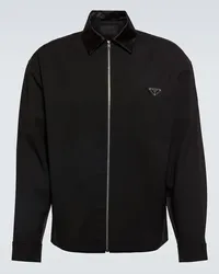 Prada Blouson aus Schurwolle Schwarz