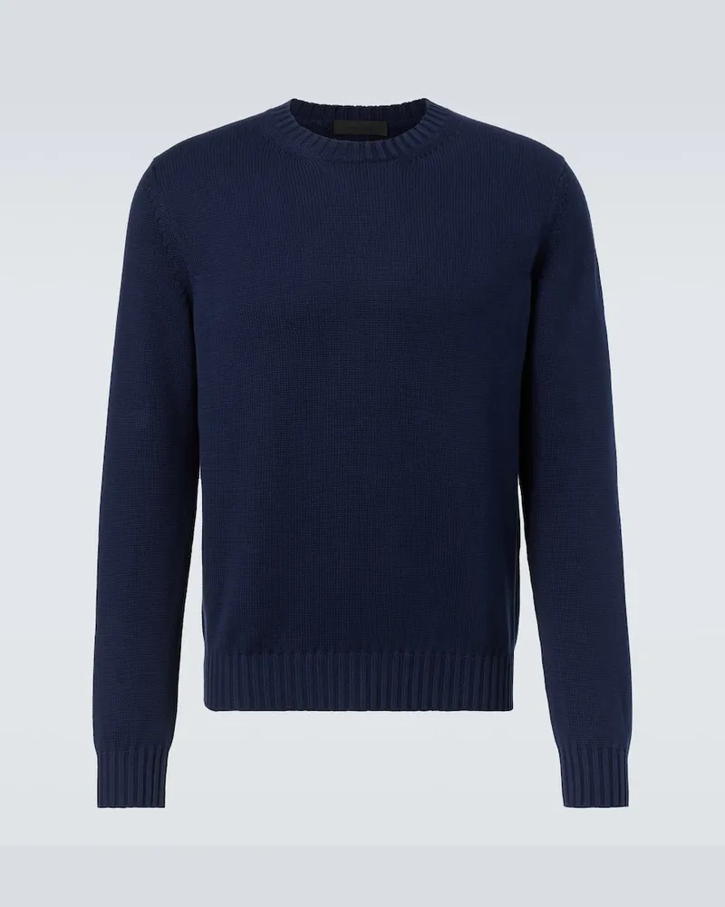 SAMAN AMEL Pullover Gio aus Baumwolle Blau