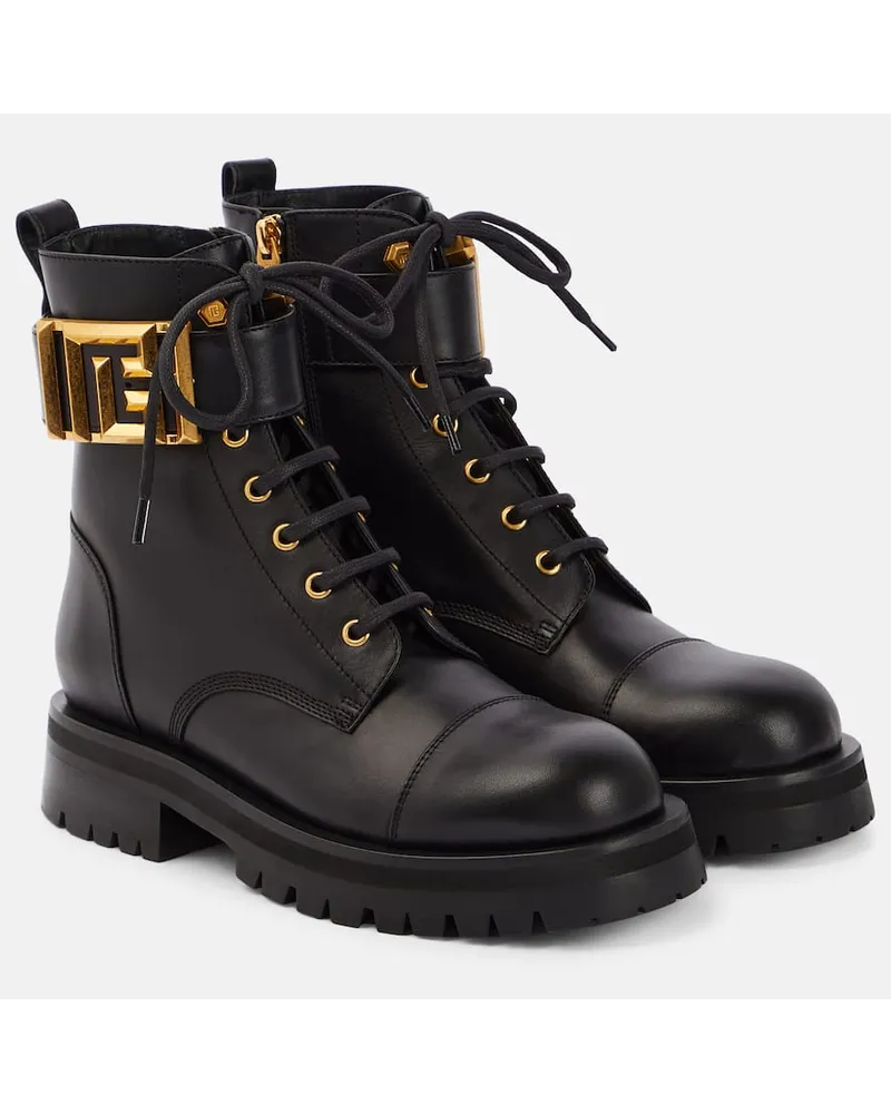 Balmain Schnuerstiefel Romy aus Leder Schwarz