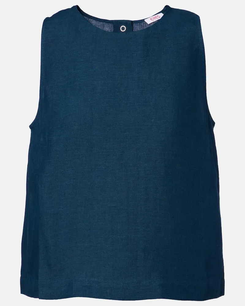 Eres Top Ravie aus Leinen Blau