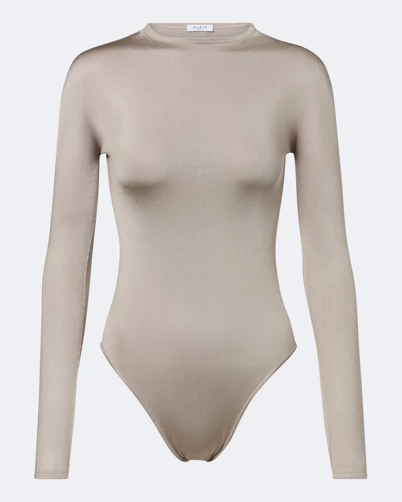 Alaïa Alaïa Body aus einem Seidengemisch Silber
