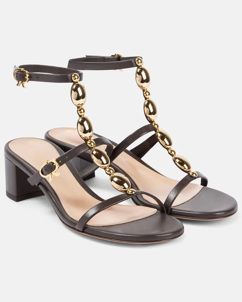Gianvito Rossi Sandalen 45 aus Leder Braun