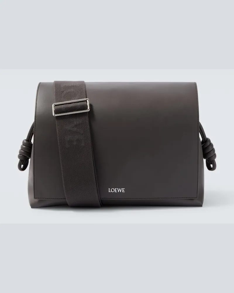 Loewe Messenger Bag Flamenco aus Leder Grau