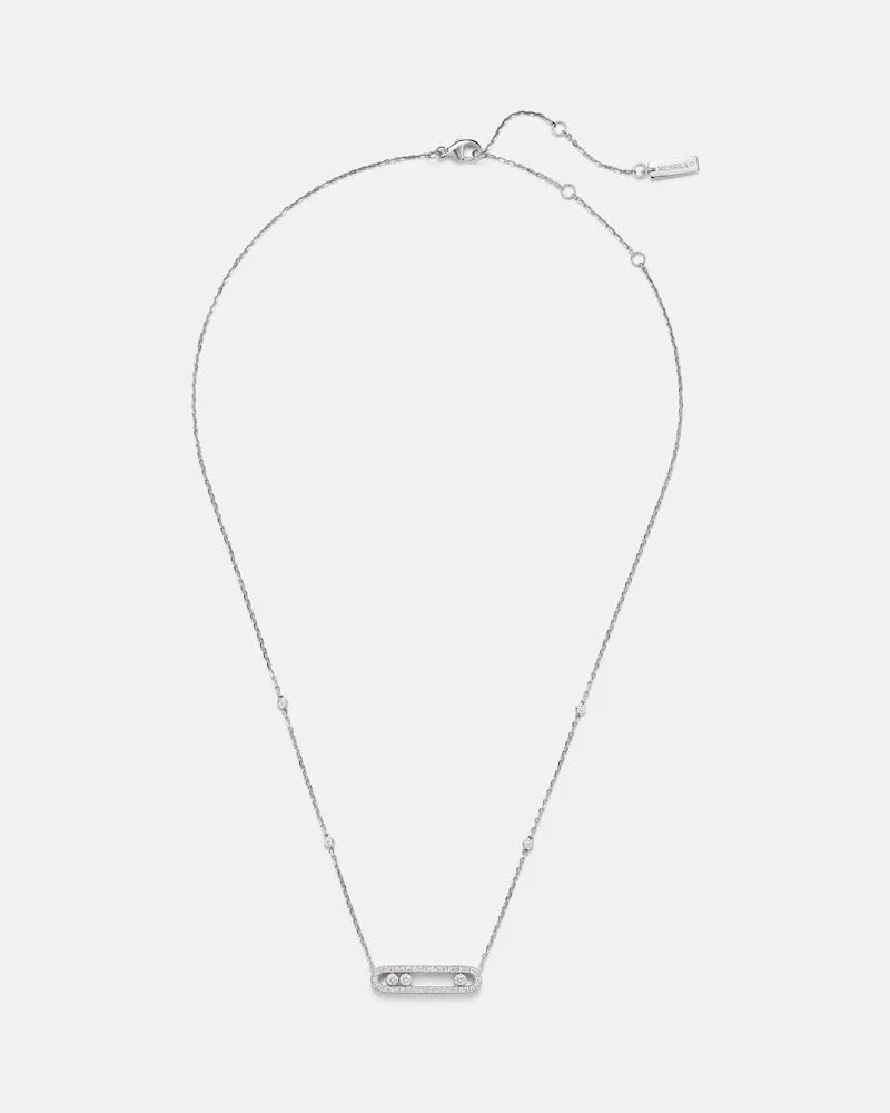 Messika Halskette Baby Move aus 18kt Weißgold mit Diamanten Silber