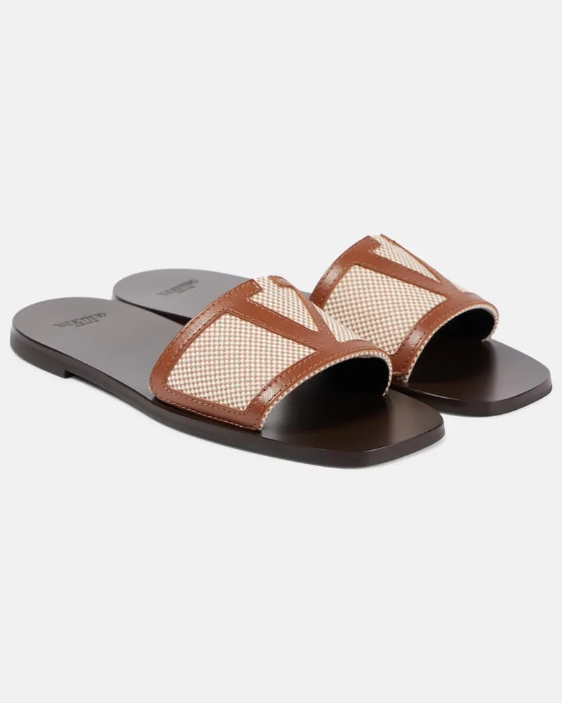Valentino Garavani Pantoletten Viva Superstar mit Leder Nude