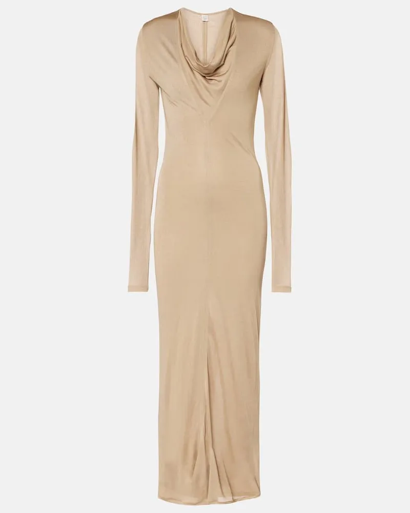 Totême Maxikleid aus Jersey Beige