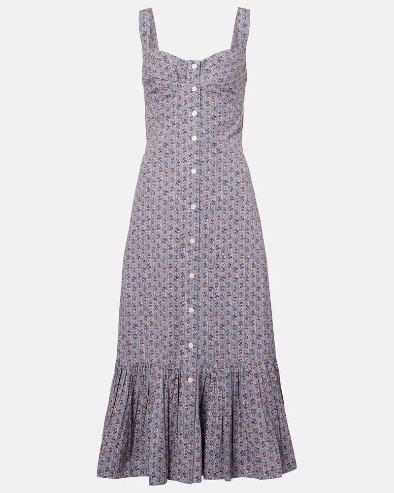 Ralph Lauren Midikleid aus Baumwolle Multicolor