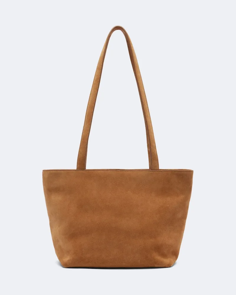 The Row Shopper Parker Medium aus Veloursleder Braun