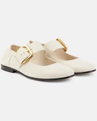 Bottega Veneta Mary-Jane-Ballerinas Astaire aus Leder Weiss