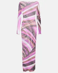 Emilio Pucci Maxikleid Iride aus Tuell Multicolor