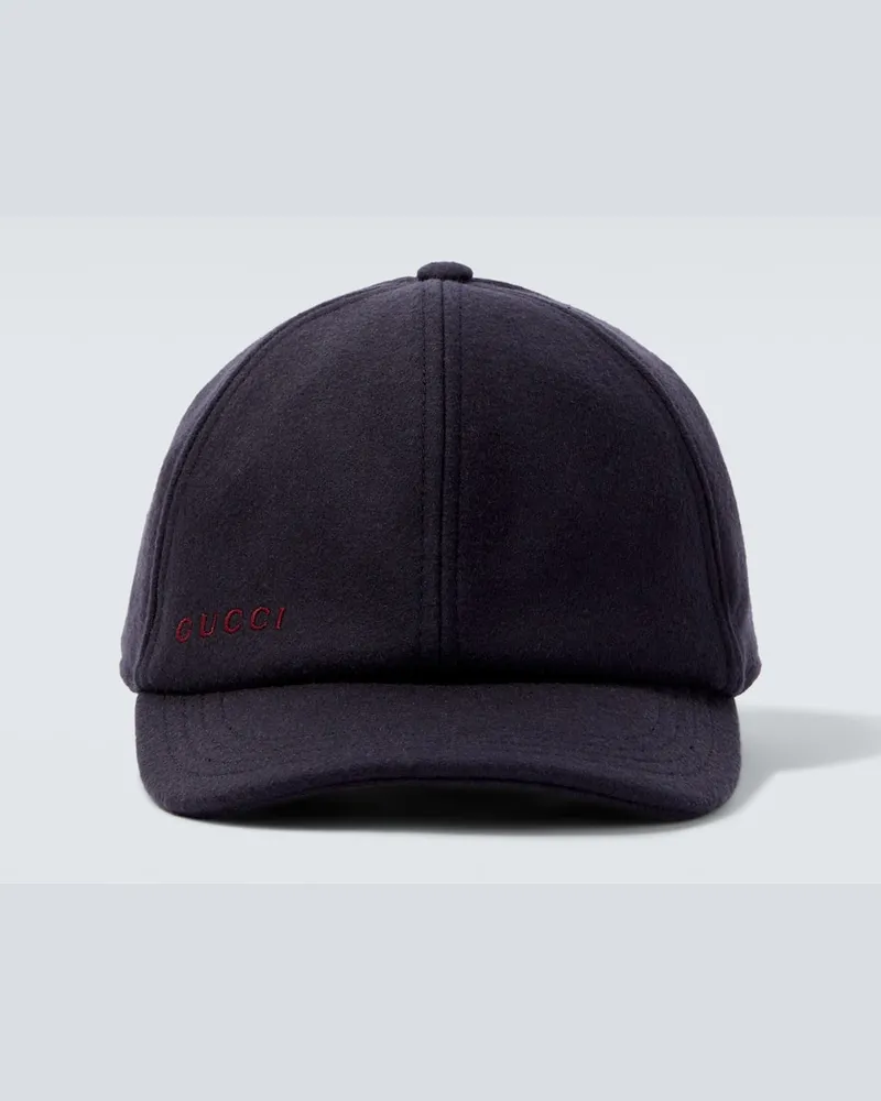 Gucci Baseballcap aus Wolle Blau