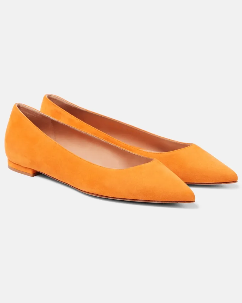 Gianvito Rossi Ballerinas Gianvito aus Veloursleder Orange