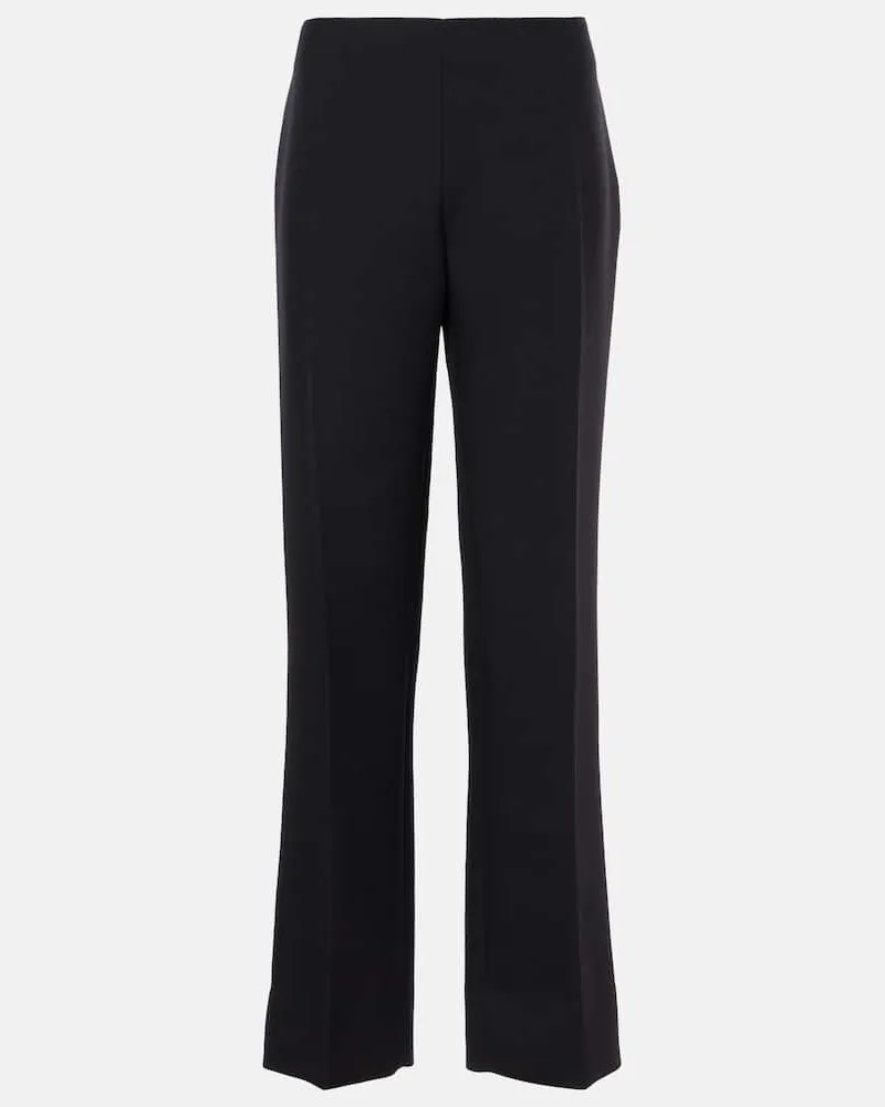 The Row Gerade Hose Vesco aus Wolle Schwarz