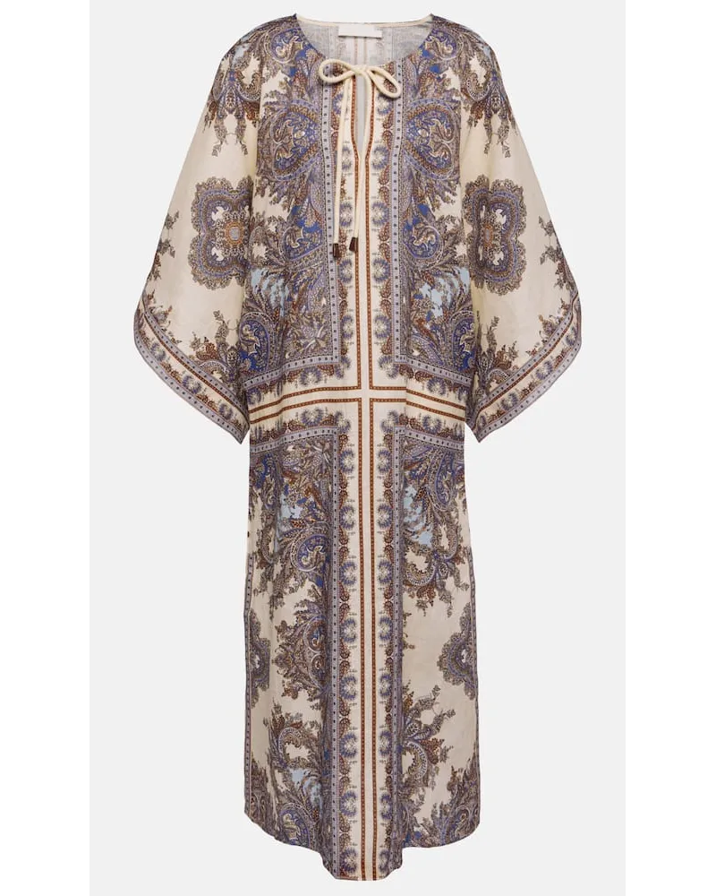 Zimmermann Kaftan Ottie aus Leinen Lila