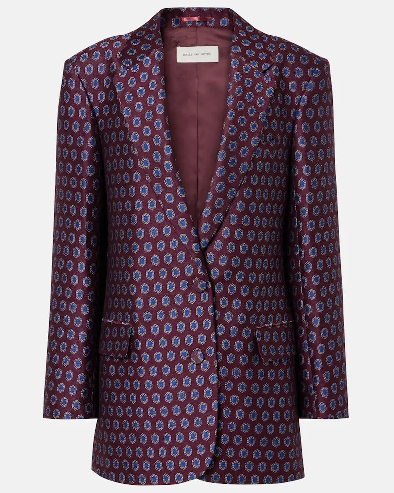Dries van Noten Blazer Burgunderrot