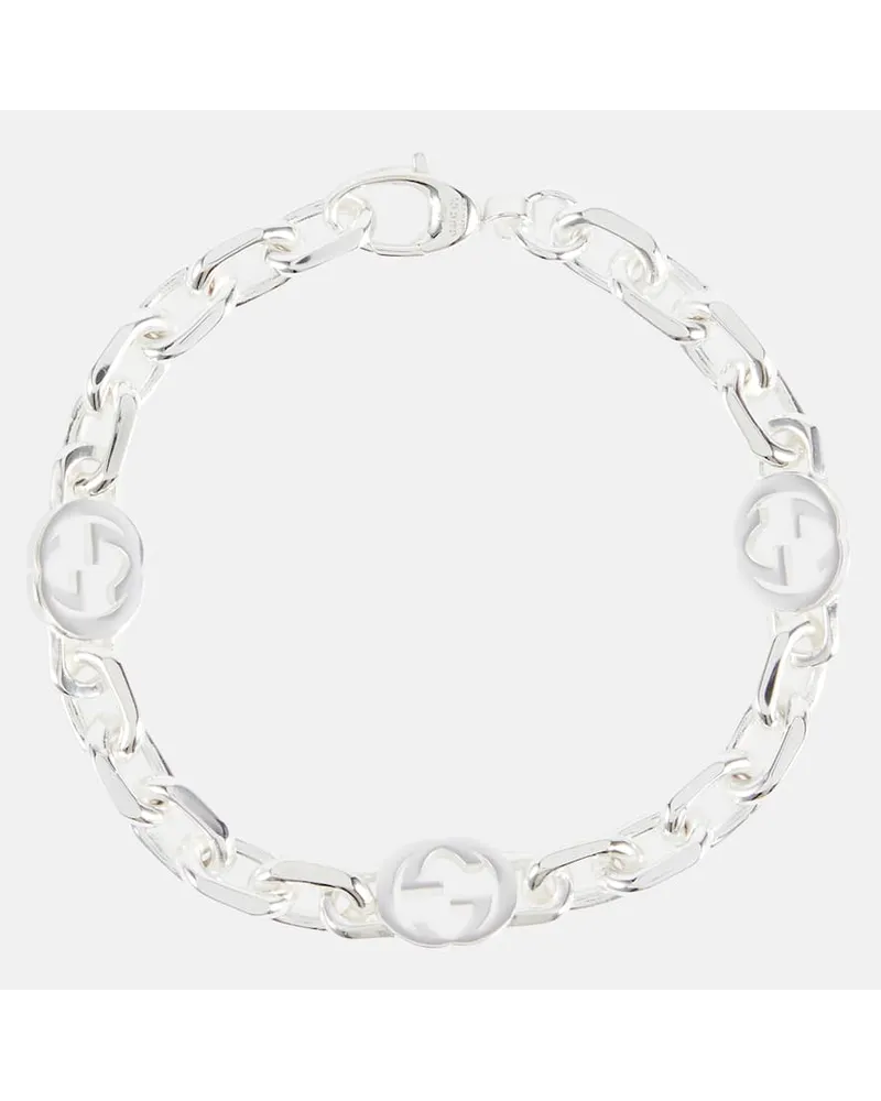 Gucci Armband Interlocking G aus Sterlingsilber Silber