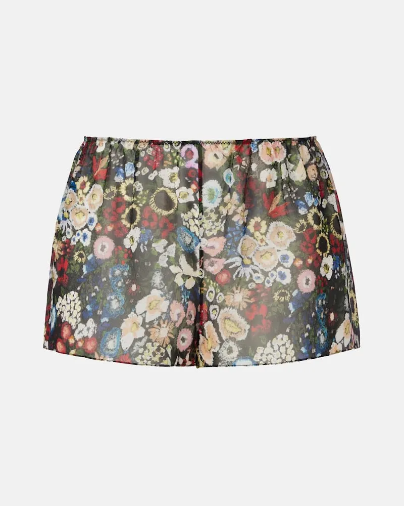 KHAITE Pyjama-Shorts Tilly aus Seide Multicolor