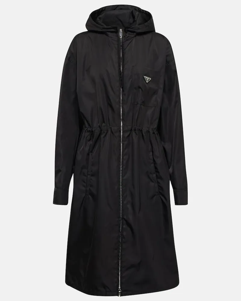 Prada Mantel aus Re-Nylon Schwarz