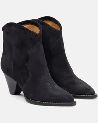 Isabel Marant Ankle Boots Darizo aus Veloursleder Schwarz