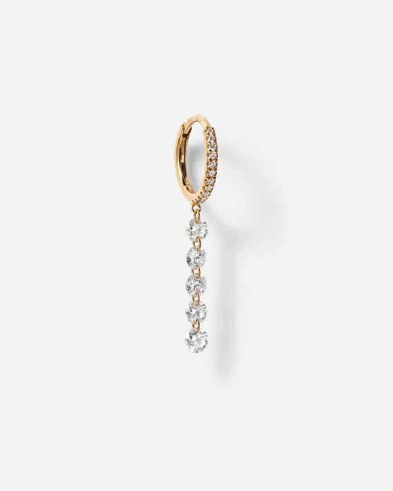 PERSEE Persée Einzelner Ohrring Mini aus 18kt Gelbgold mit Diamanten Gold