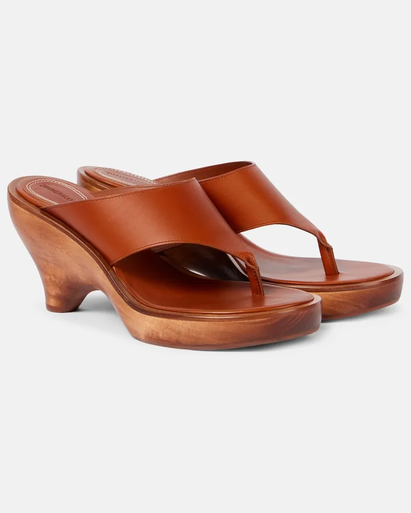 Zimmermann Wedge-Sandalen Wild 95 aus Leder Braun