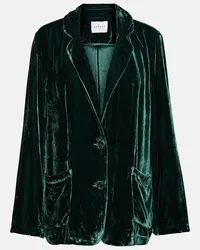 Velvet Blazer aus Samt Gruen