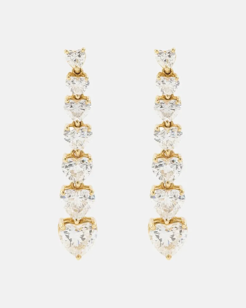 SHAY Ohrringe 7 Heart aus 18kt Gelbgold mit Diamanten Gold