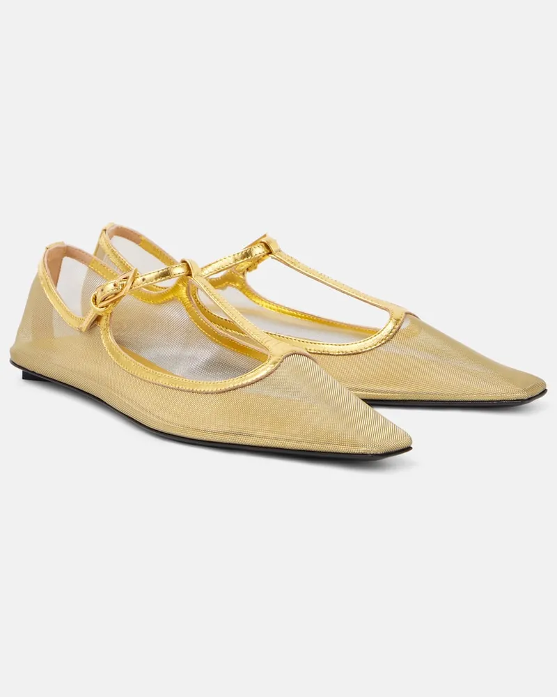 ATTICO Mary-Jane-Ballerinas Juno Gold