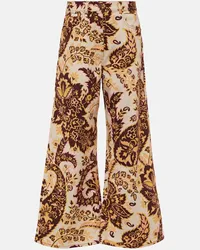 Etro High-Rise Wide-Leg Jeans Multicolor