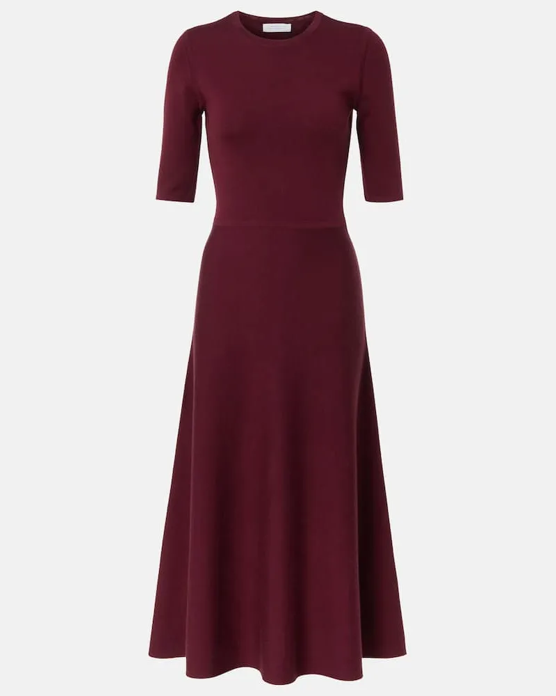 Gabriela Hearst Midikleid Seymore aus Wolle, Kaschmir und Seide Burgund