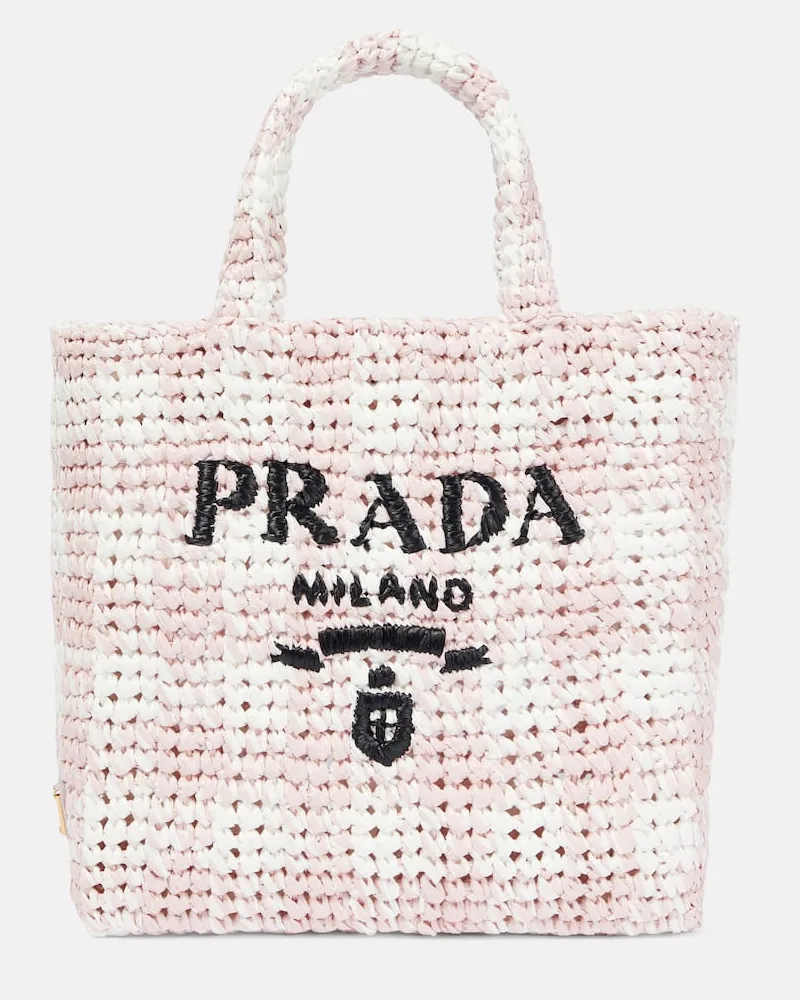 Prada Bestickte Tote Rosa