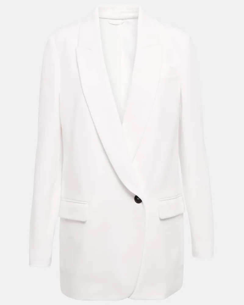 Brunello Cucinelli Blazer aus einem Baumwollgemisch Weiß