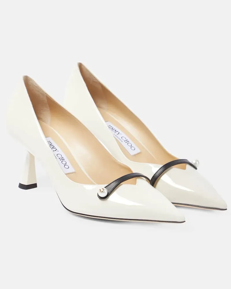 Jimmy Choo Pumps Rosalia 65 aus Lackleder Weiß