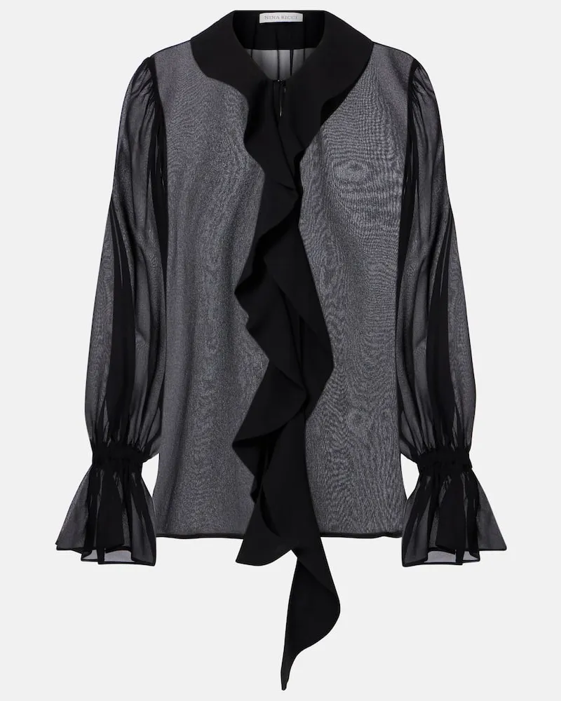 Nina Ricci Bluse aus Seide Schwarz
