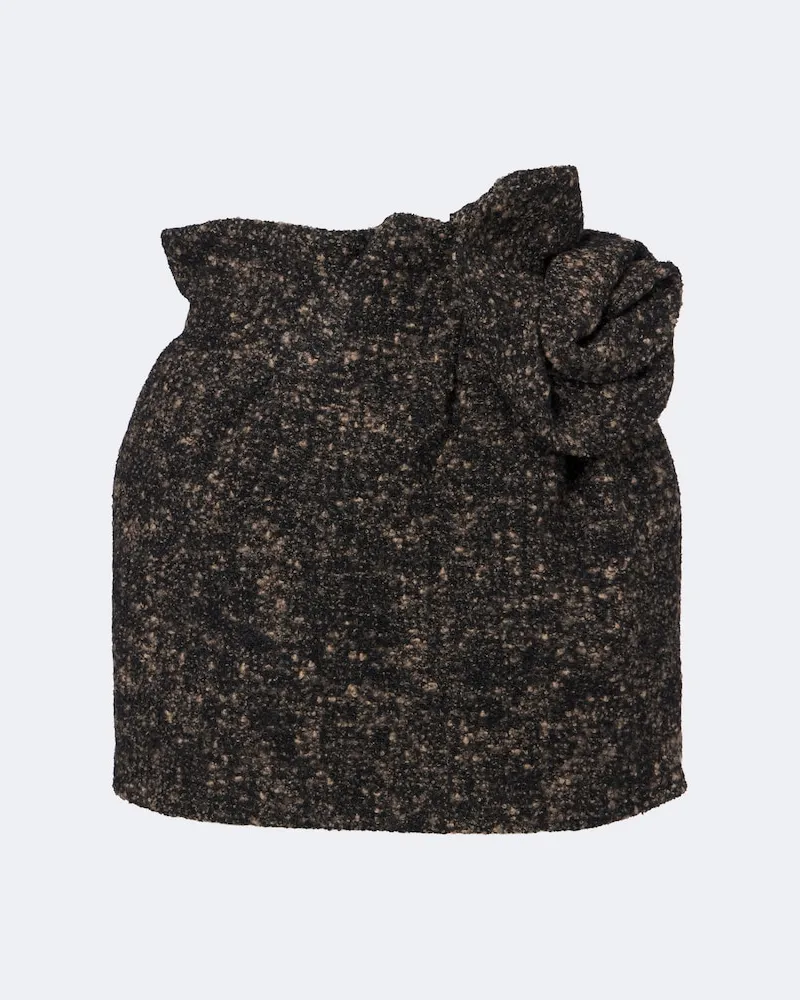 Magda Butrym Minirock aus Bouclé Braun
