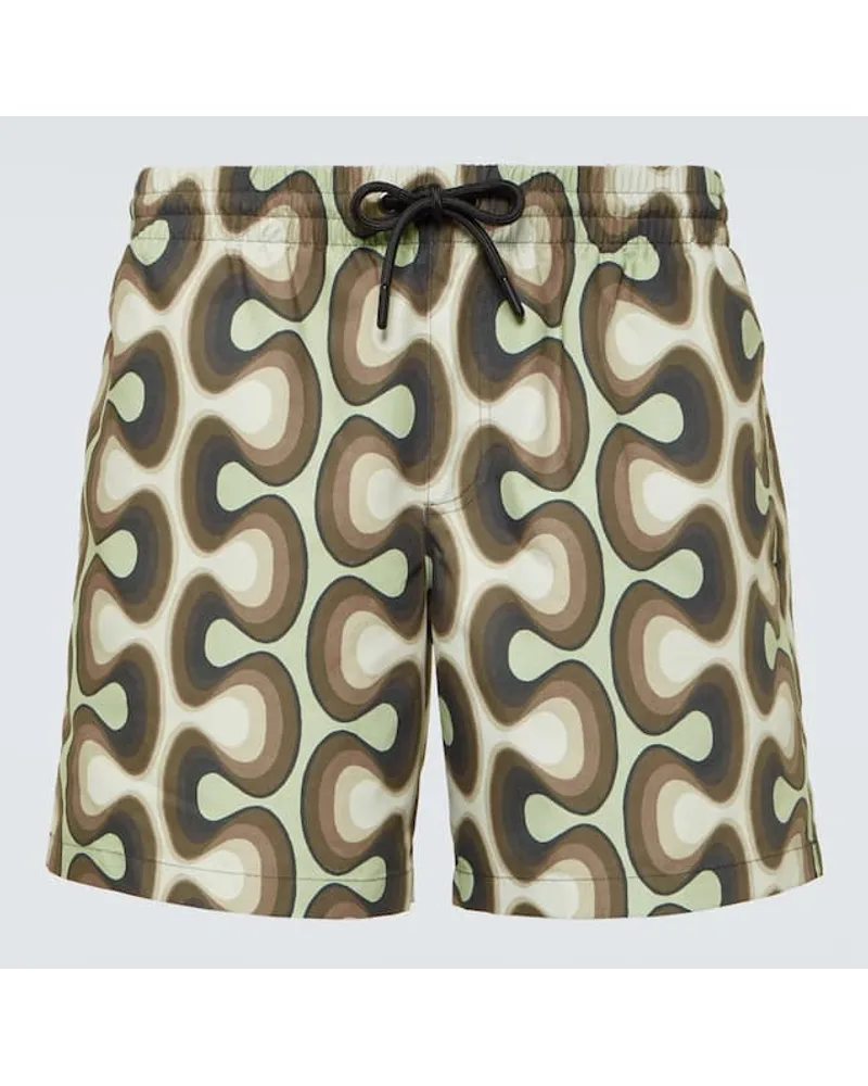 Dries van Noten Bedruckte Badeshorts Multicolor