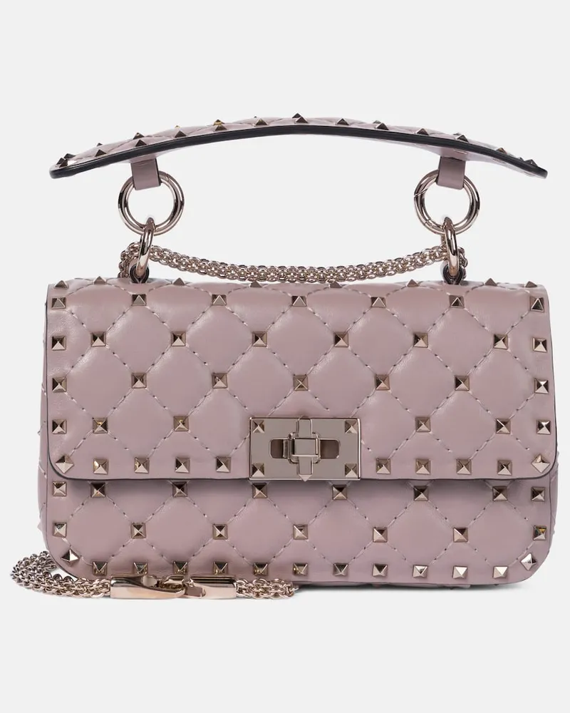 Valentino Garavani Schultertasche Rockstud Spike Small aus Leder Pink