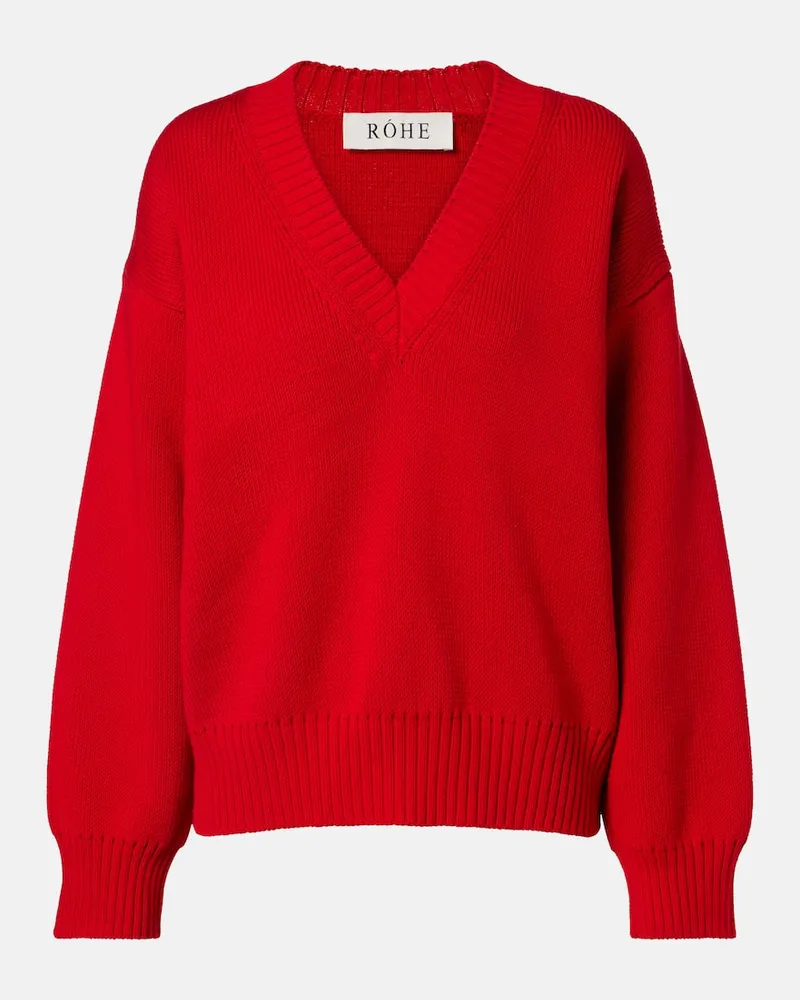 Róhe Róhe Pullover aus Baumwolle Rot