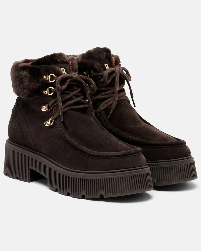 Bogner Schnürstiefel Turin aus Veloursleder Braun