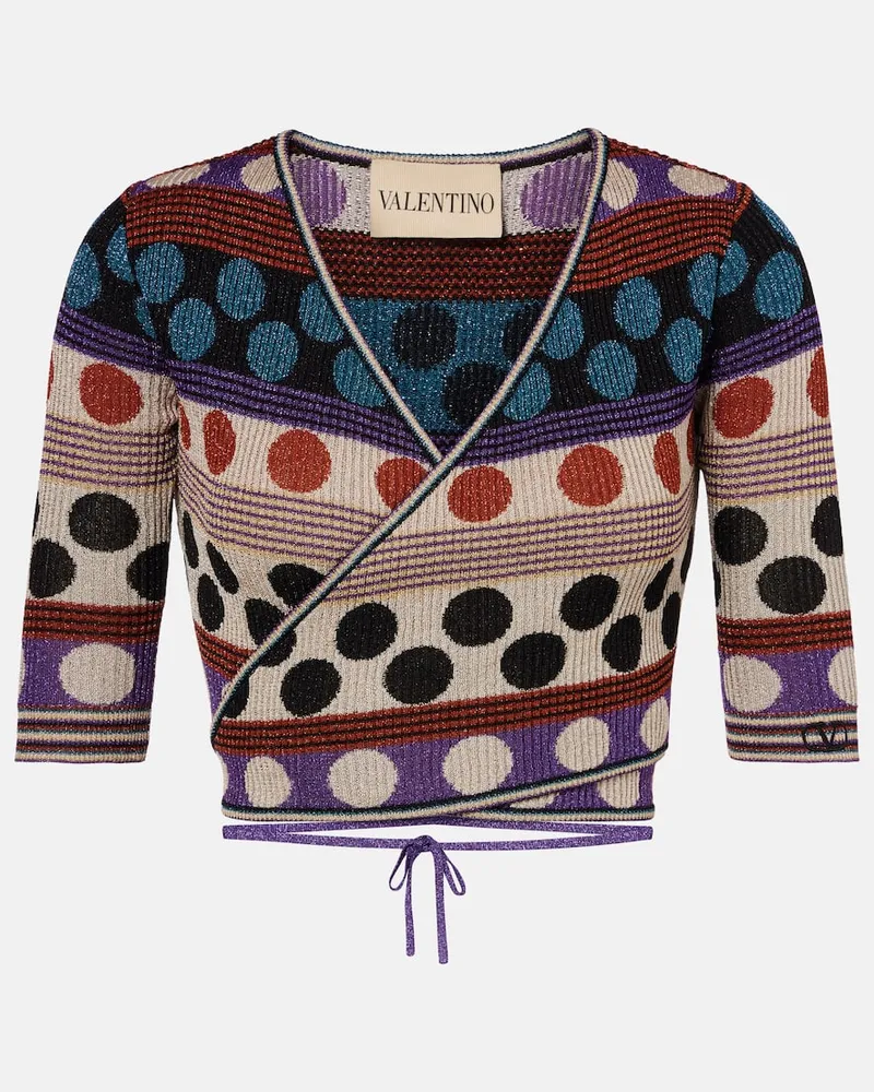 Valentino Garavani Wickeltop Escape aus Jacquard Multicolor