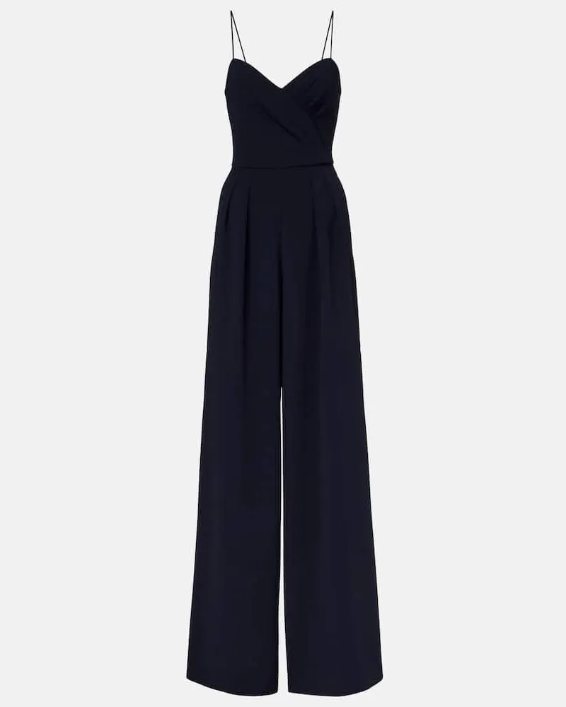 Max Mara Jumpsuit Elegante Periodi aus Cady Blau