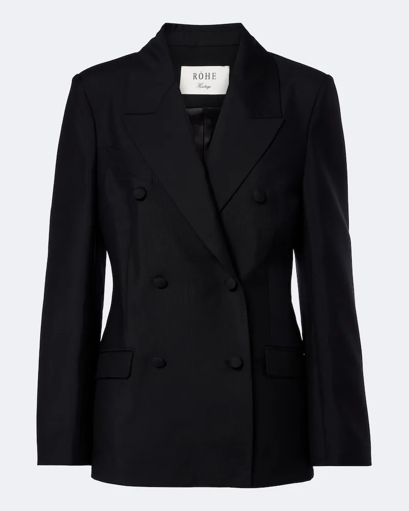 Róhe Róhe Blazer aus Wolle und Mohair Schwarz