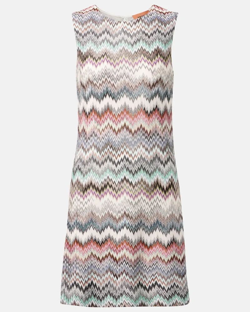 Missoni Minikleid aus Häkelstrick Multicolor