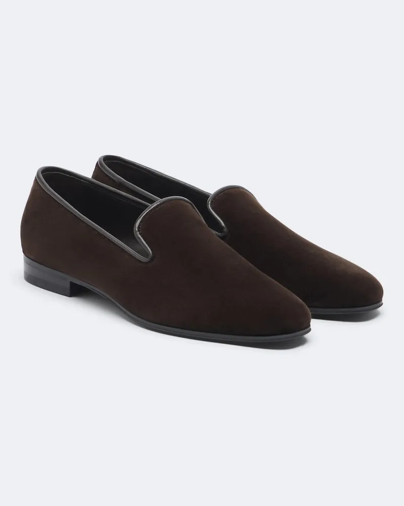 The Row Slip-Ons Marc aus Samt Braun