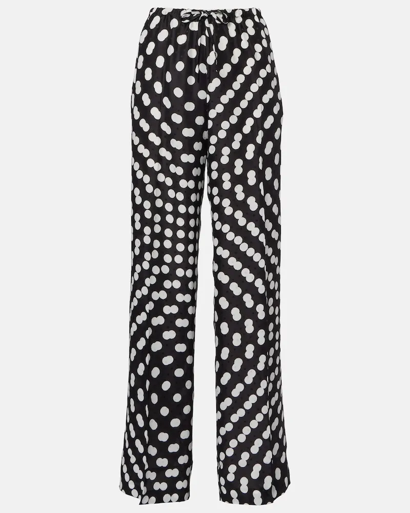 Dries van Noten Weite Hose Schwarz