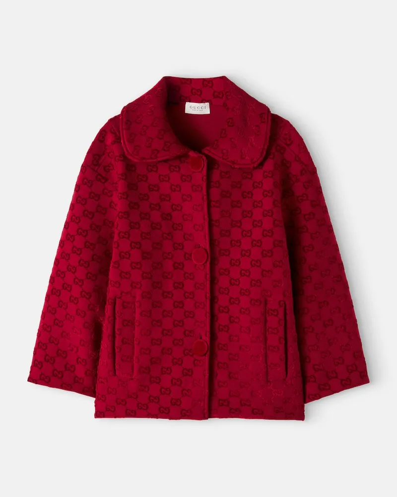 Gucci Jacke GG mit Chenille Rot