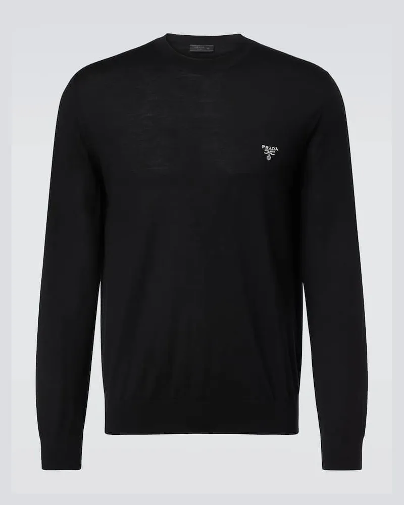 Prada Pullover aus Schurwolle Schwarz